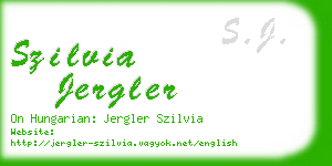 szilvia jergler business card